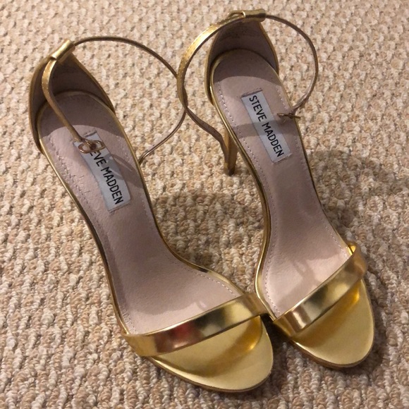 gold designer heels